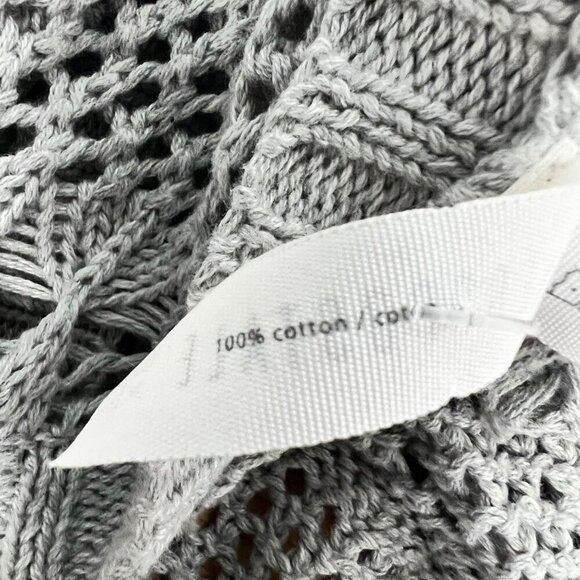 Aeropostale Womens Open Knit 3/4 Sleeve Cardigan Open Front Gray Size XS - Picture 8 of 8